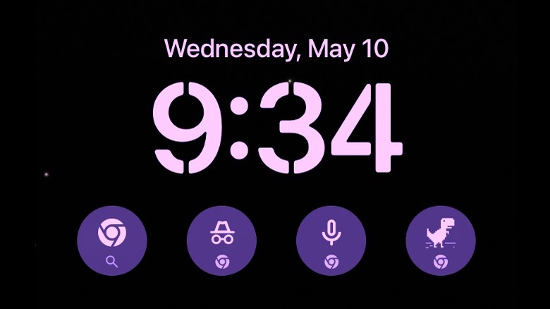 Chrome widgets for iPhone