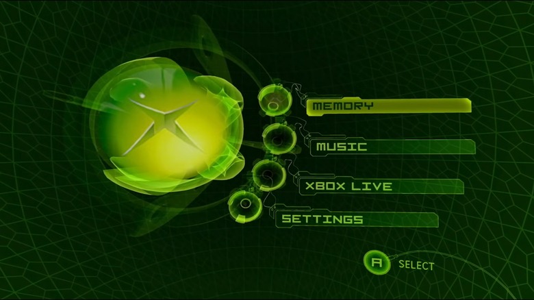 xbox original console dashboard
