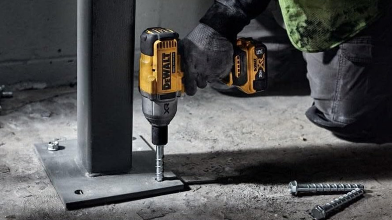 DeWalt Cordless Impact Wrench DCF900P1 in use
