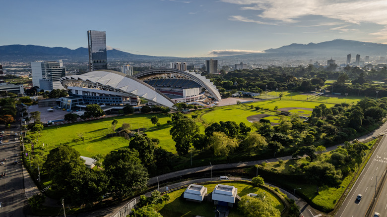 San Jose, Costa Rica park and skyline view