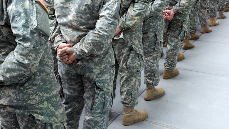 Soldiers in line