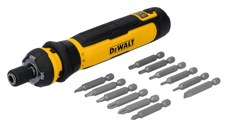 DEWALT Cordless Screwdriver with FLEXDRIVE Control and Screwdriving Bits