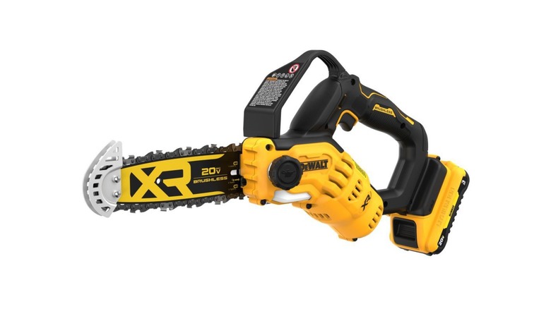 A small Brushless Pruning Chainsaw by DeWalt