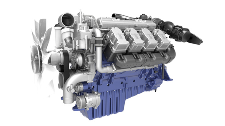 A stock image of the WP17H diesel engine for semis