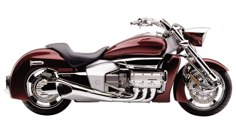 A 2004 Honda Rune NRX1800 finished here in Cherry-Red Chrome, one of the rarest hondas ever made