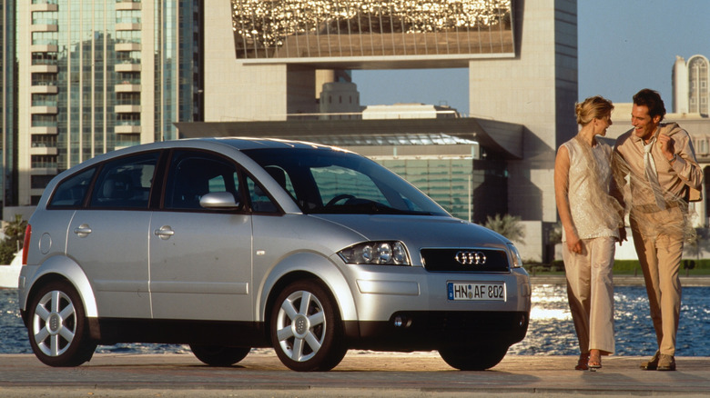 Audi A2 in the city