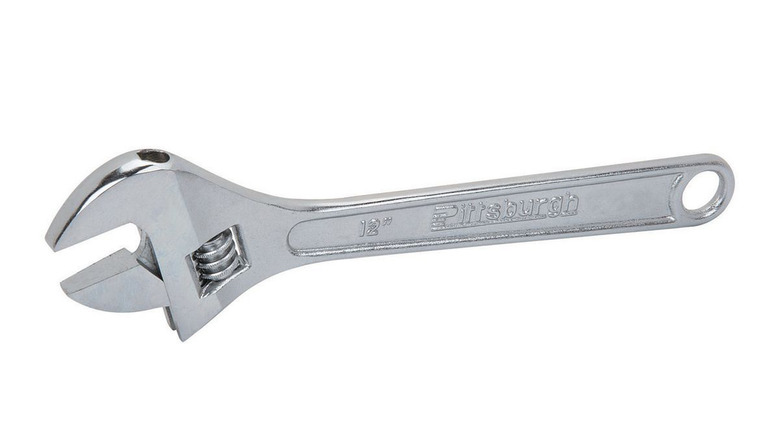 A Pittsburgh 12-inch Steel Adjustable Wrench