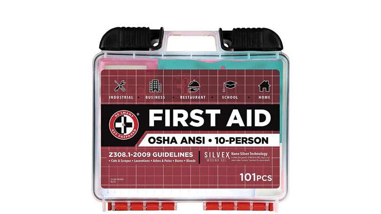 A 101-piece Be Smart Get Prepared 10-Person First Aid Kit