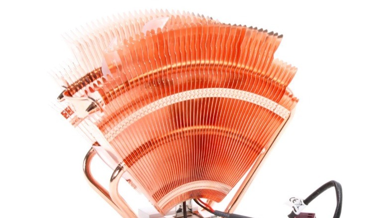 A CPU heatsink from a computer