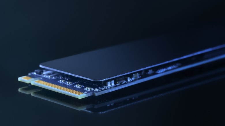 A SSD drive ready for installation
