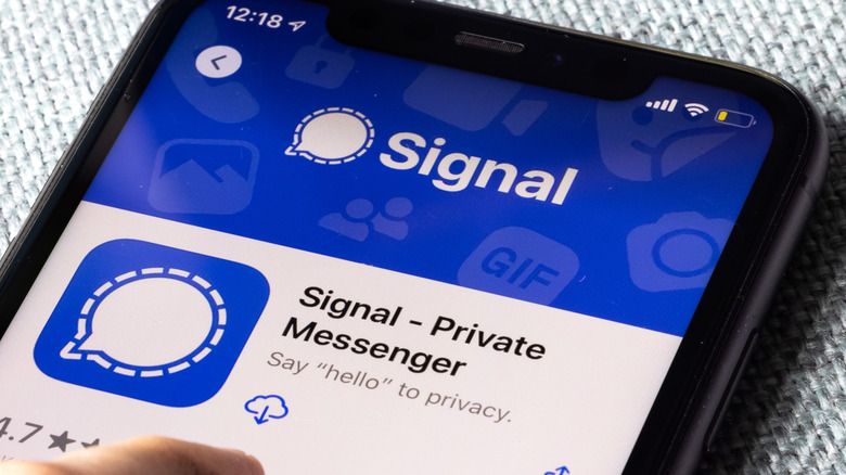Signal App on a smartphone