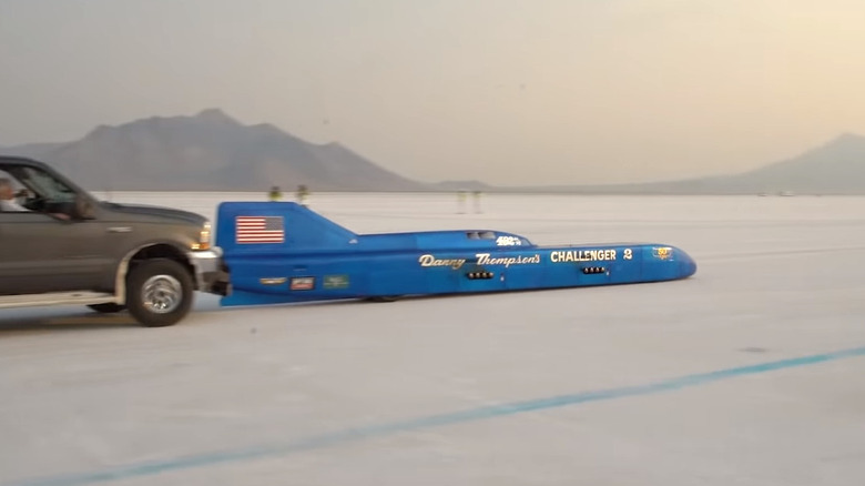 Challenger 2 being pushed to start line