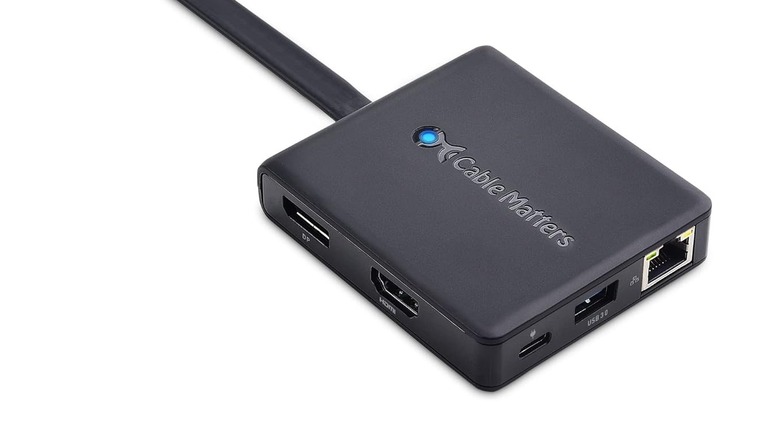 A Cable Matters USB-C multiport adapter