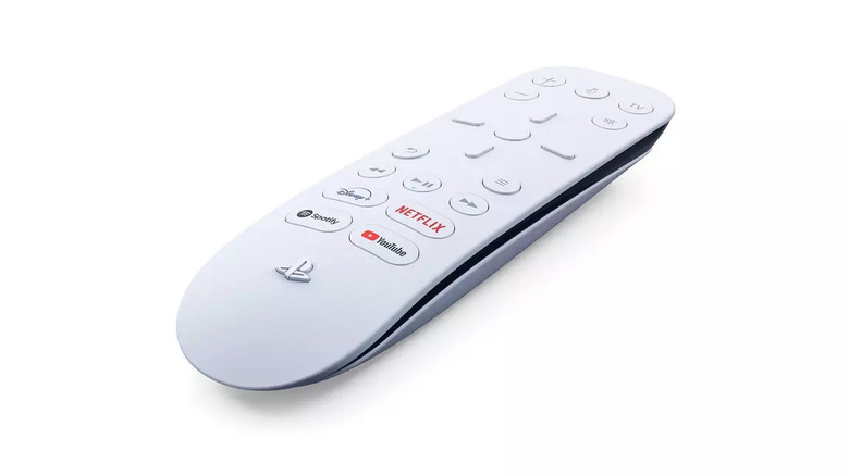 The PS5 media remote on a white background.
