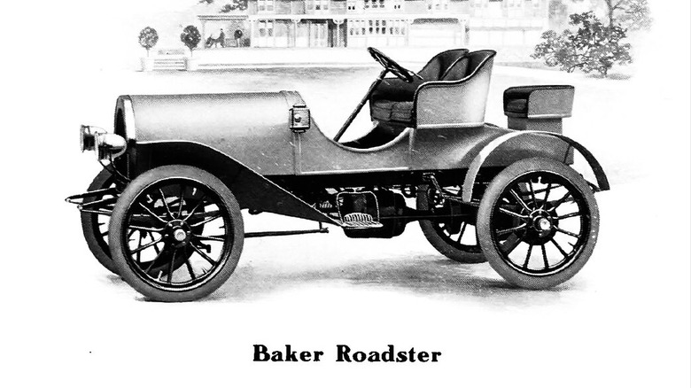 A picture from advertisement for the Baker Roadster