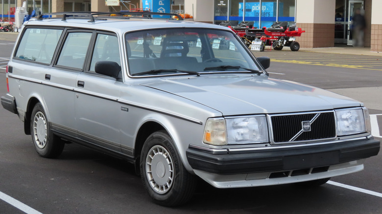 1988 Volvo 240 DL Wagon in the parking lot of a mall