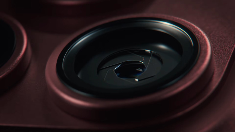 Close up shot of the variable aperture main camera on the iPhone 18 Pro