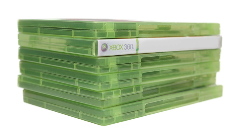 Pile of blank Xbox 360 discs