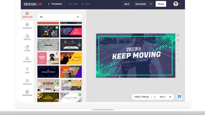 Screenshot of DesignCap website