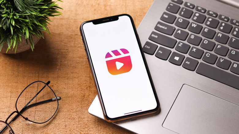 Instagram Reels logo on smartphone