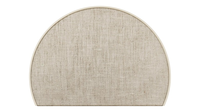 Tan semicircle with textured facing