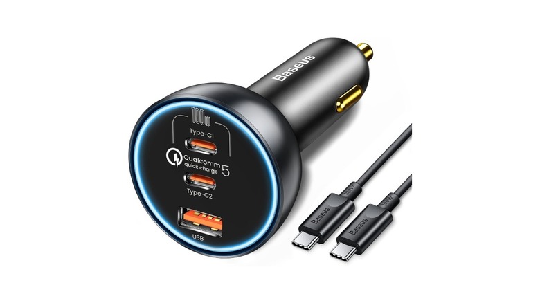 Baseus 160W car charger with USB-C cable