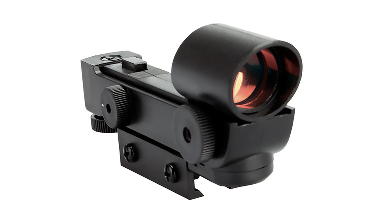 A close up shot of the Celestron StarPointer Red-dot Finderscope