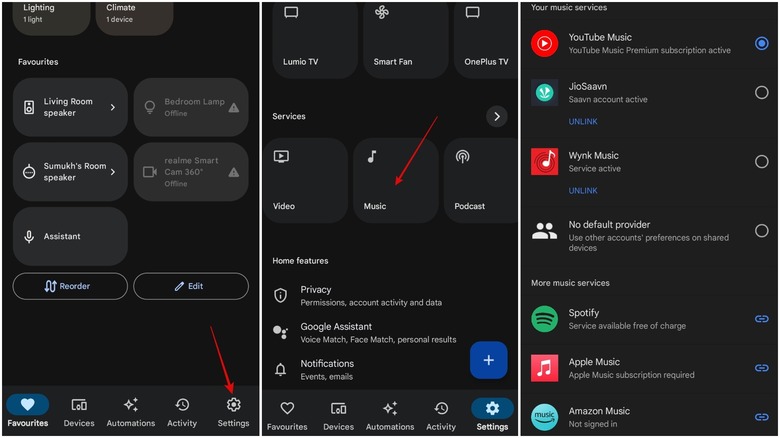 Add all your subscriptions to Google Home
