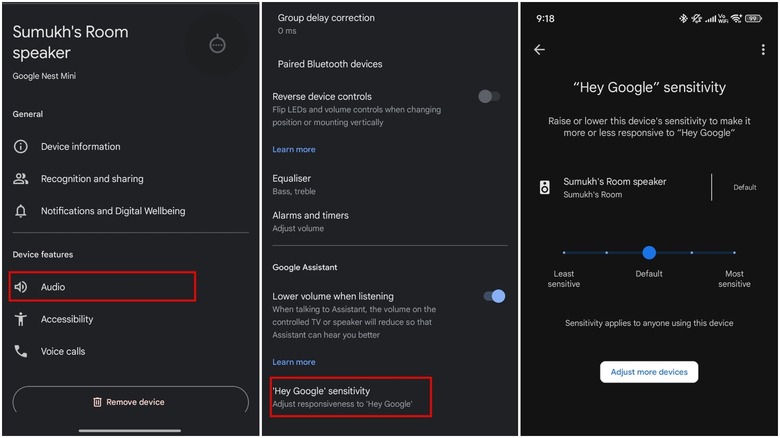 Change the OK Google sensitivity on Google Home