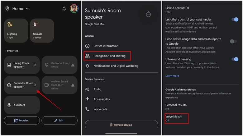Enable Voice Match on Google Home