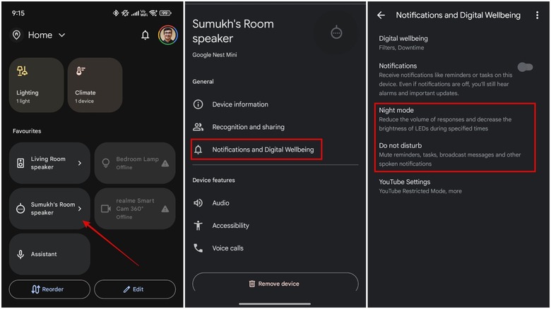 Turn off the screen of your Nest display at night