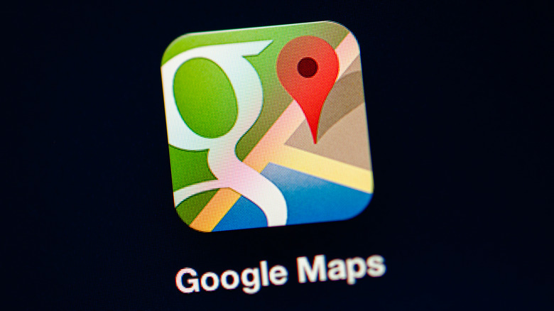 Google Maps icon against a black background