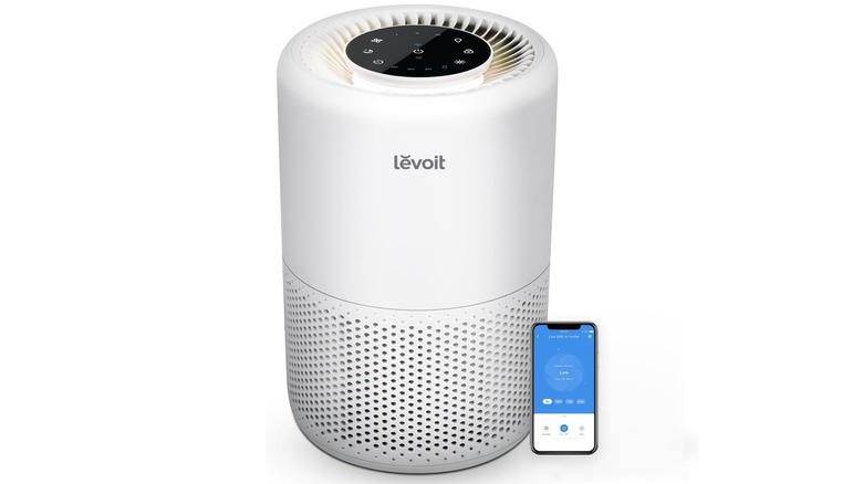 LEVOIT Core 200S-P Smart Air Purifier and mobile app