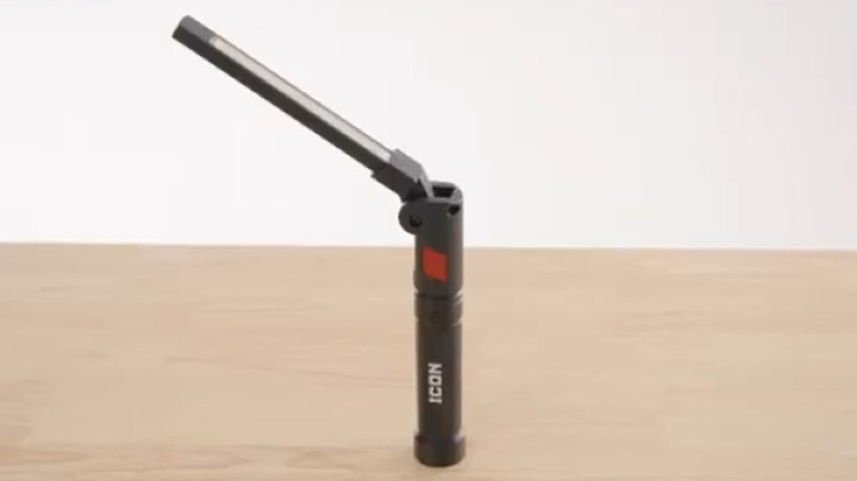 Bar style work light on a table