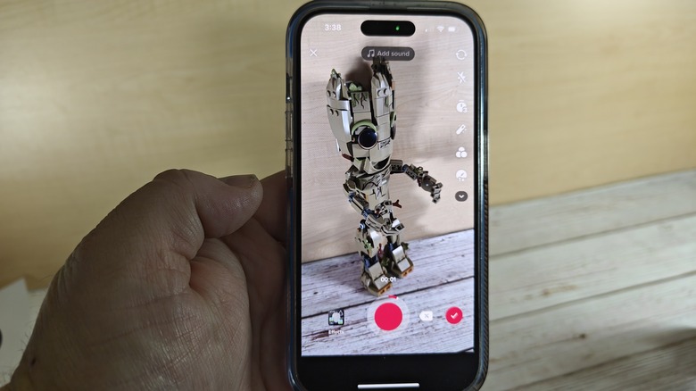 a picture of the video cutting section of TikTok