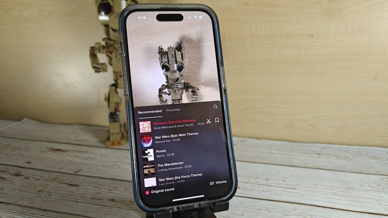audio setting section on TikTok