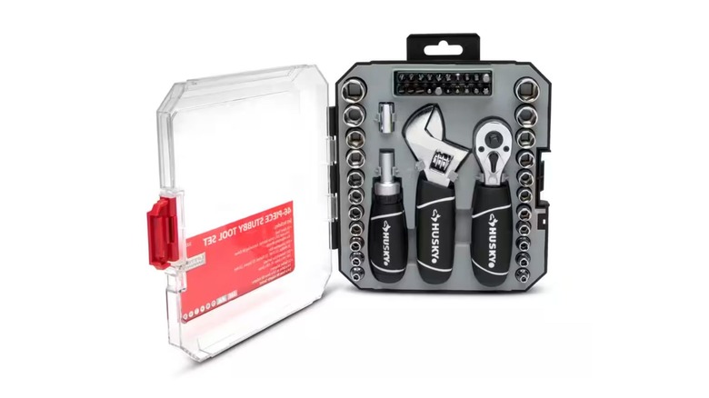 Husky 46-piece Stubby Ratchet and Socket Set