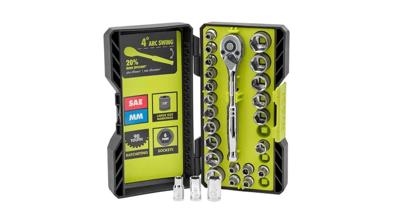 Ryobi 26-piece Drive Ratchet and Socket Set