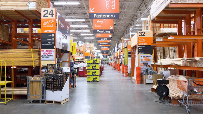 inside of a home depot store