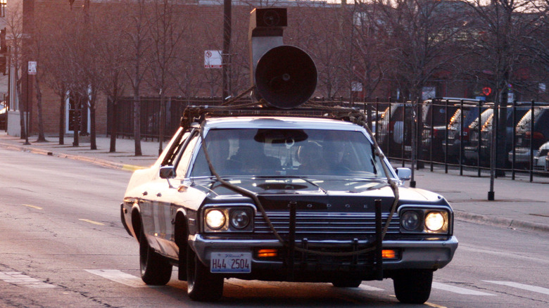 dodge monaco with a loudspeaker on top