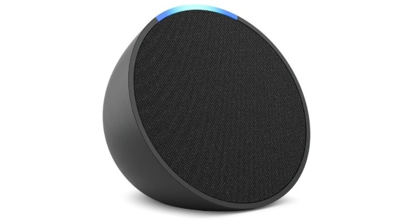 Black, round Echo Pop speaker