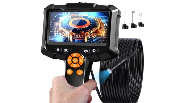Endoscope camera with black snake cable