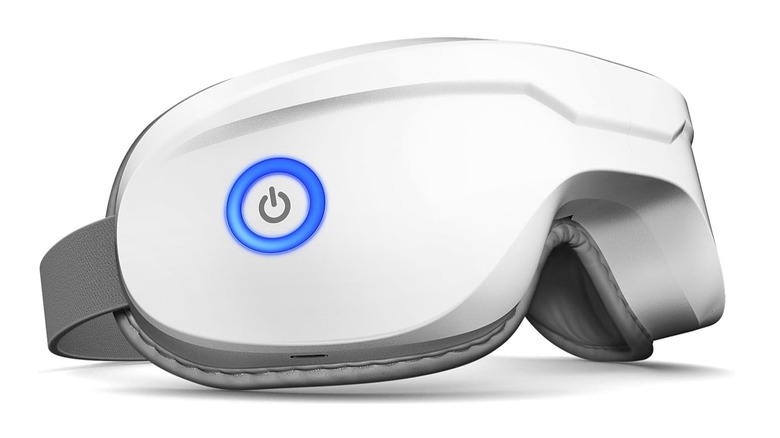 White eye massager mask