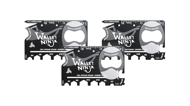 Set of 3 Wallet Ninja multitool cards