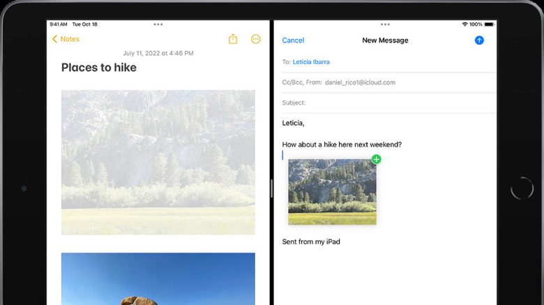 Drag and Drop feature on iPad Pro