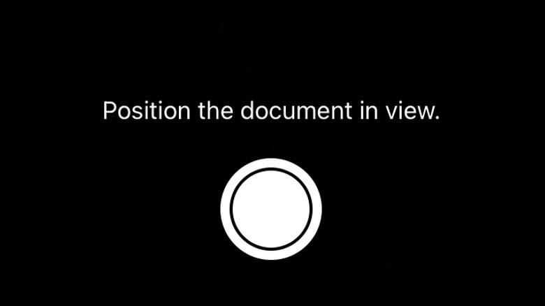 Scan document screenshot on iPad