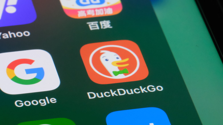 The DuckDuckGo app on iPhone
