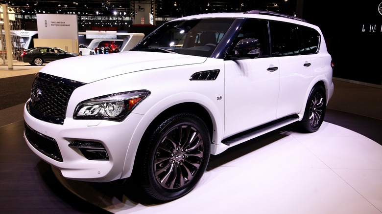 The Infiniti QX80 at a motorshow