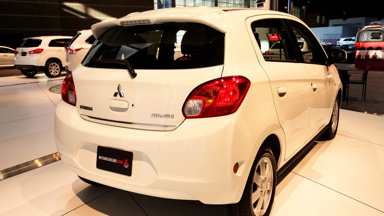 Mitsubishi Mirage from rear angle