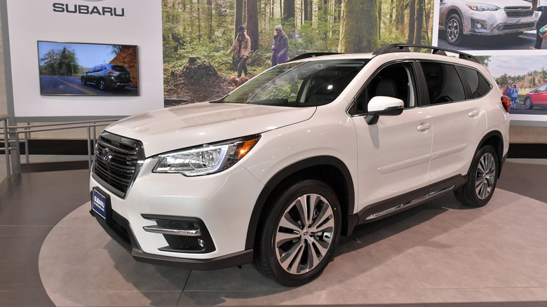 A Subaru Ascent on display